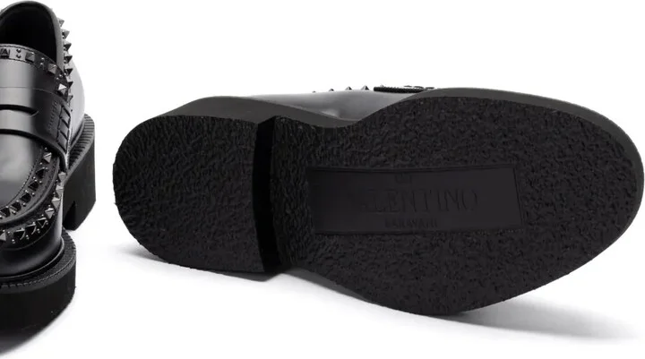 Rockstud leather loafers - Image 5