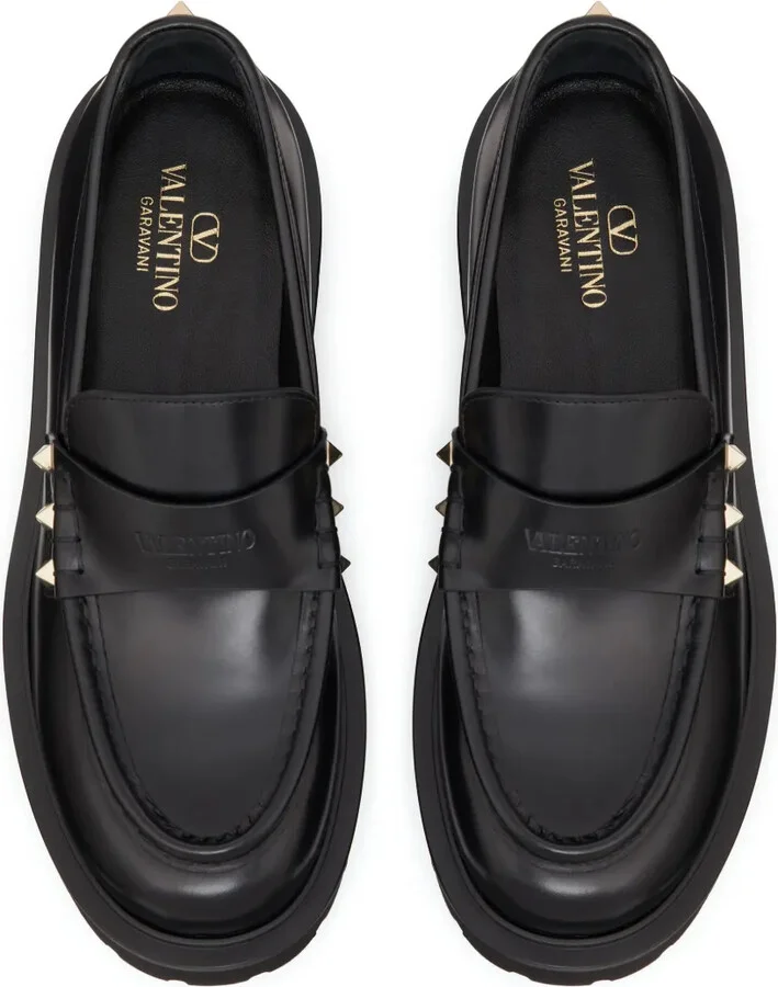 Rockstud leather loafers - Image 4