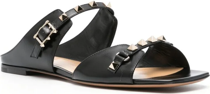 Rockstud Leather Sandals - Image 2