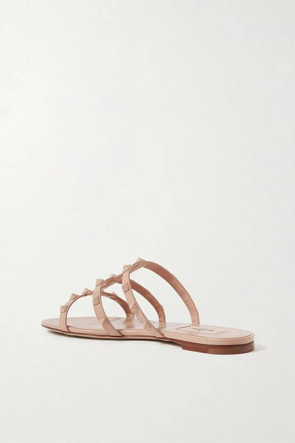 Rockstud leather sandals - Image 3