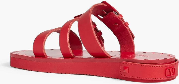Rockstud leather sandals - Image 3