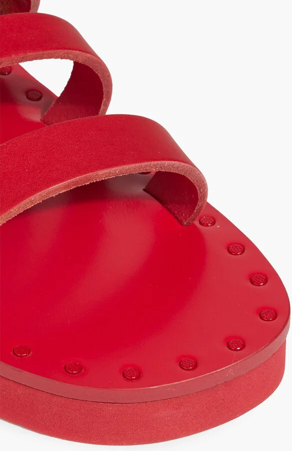 Rockstud leather sandals - Image 4
