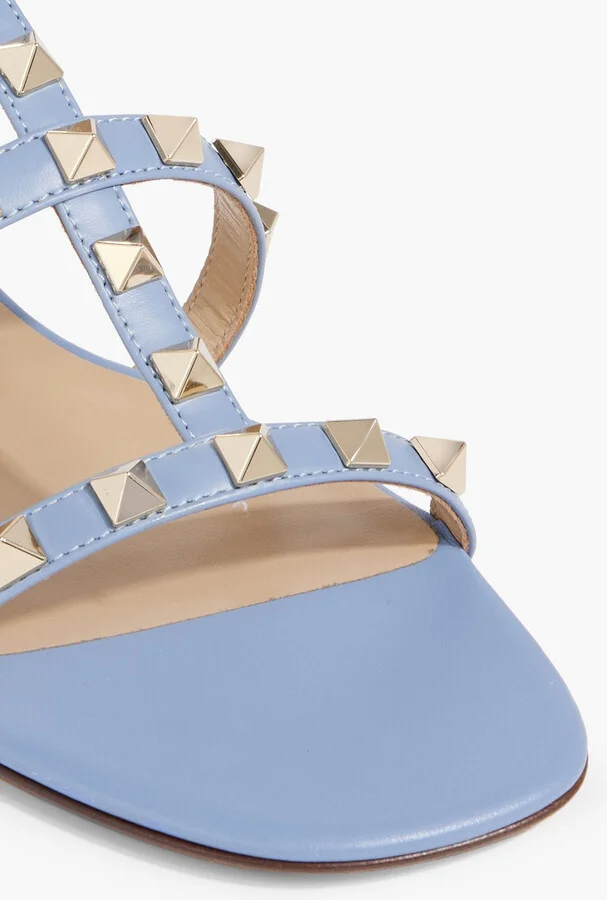 Rockstud leather sandals - Image 4