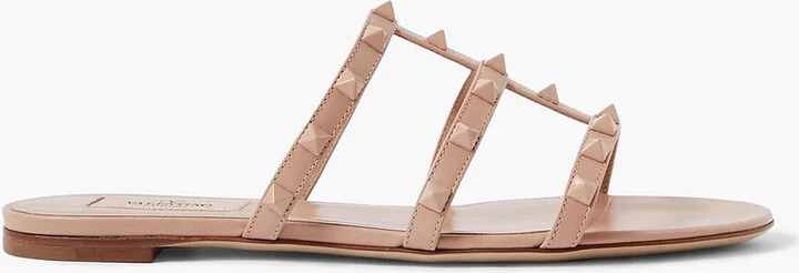 Rockstud leather sandals