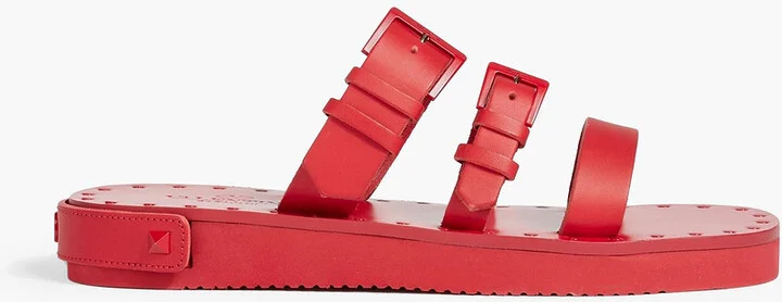 Rockstud leather sandals