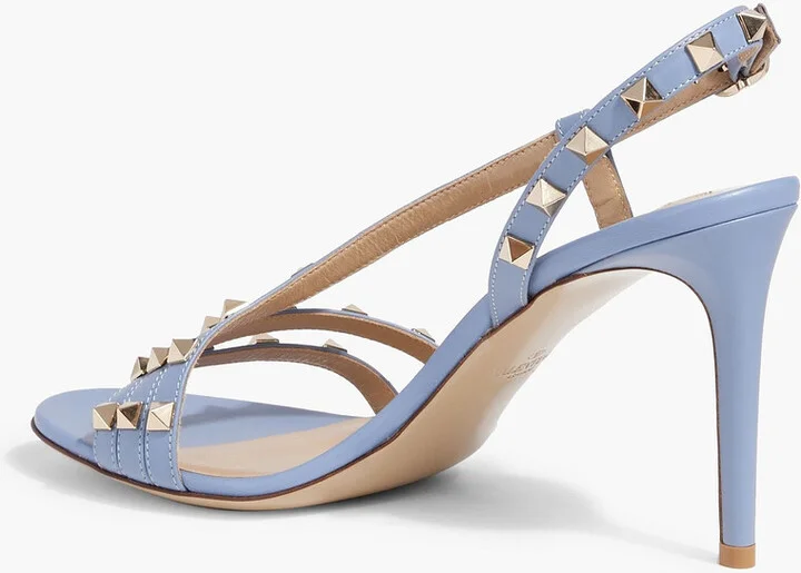 Rockstud leather slingback sandals - Image 3