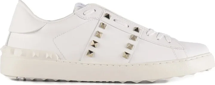 Rockstud Leather Sneakers