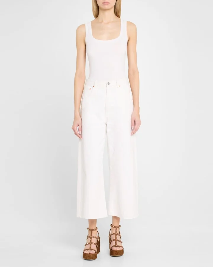 Rockstud Leather Wedge Espadrille Sandals - Image 4