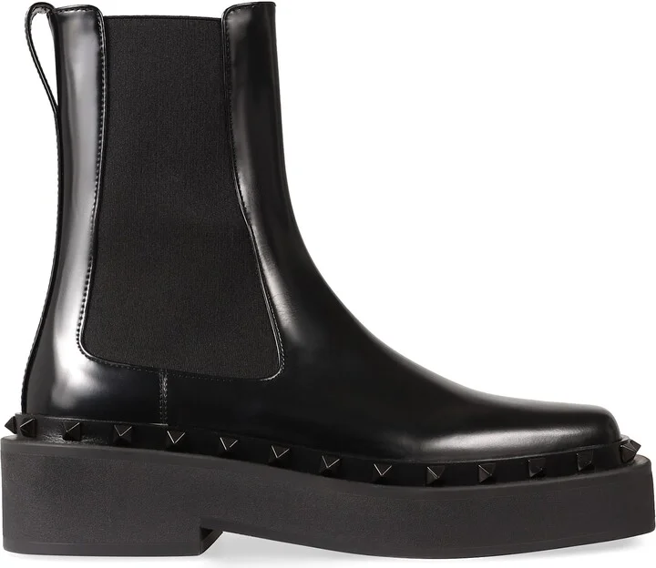 Rockstud M-way Leather Chelsea Boots - Image 2