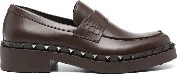 Rockstud M-Way leather loafers