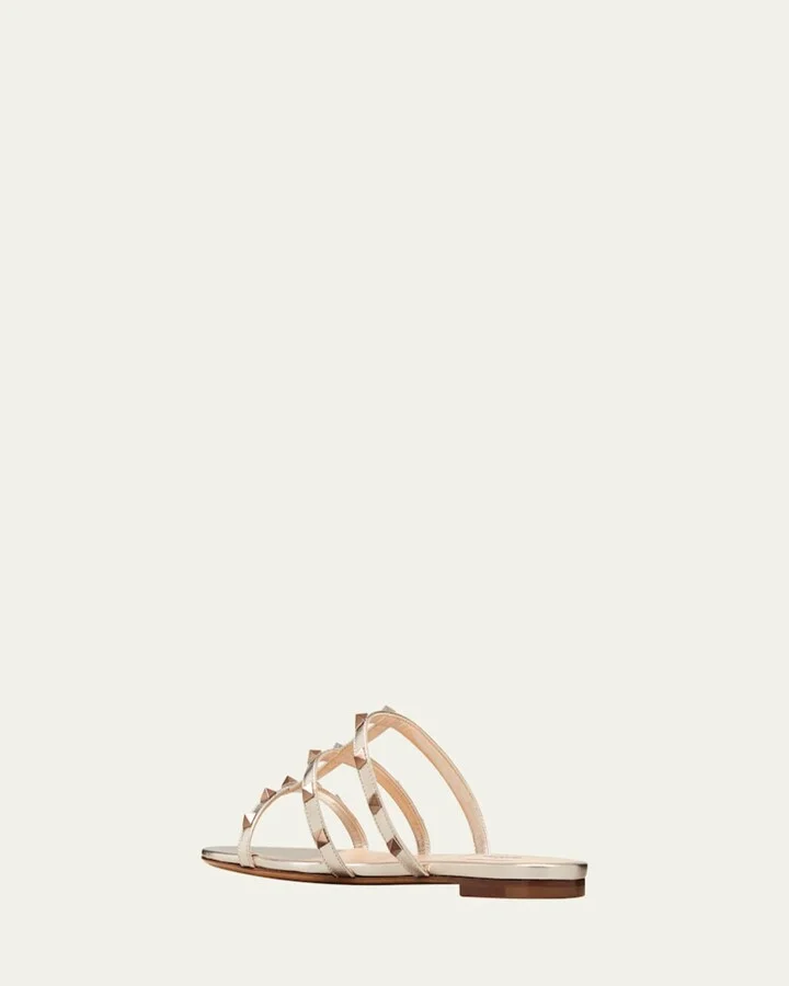 Rockstud Metallic City Flat Slide Sandals - Image 6