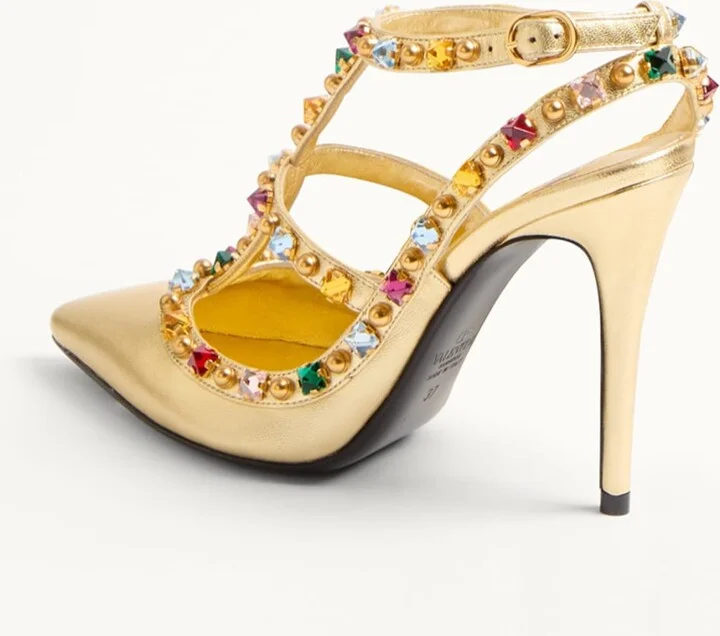 Rockstud Multicolor Ankle-Strap Pumps - Image 5