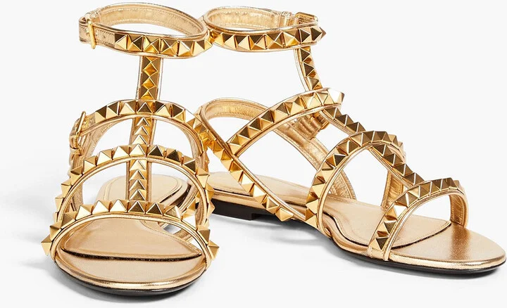 Rockstud No Limit metallic leather sandals - Image 2