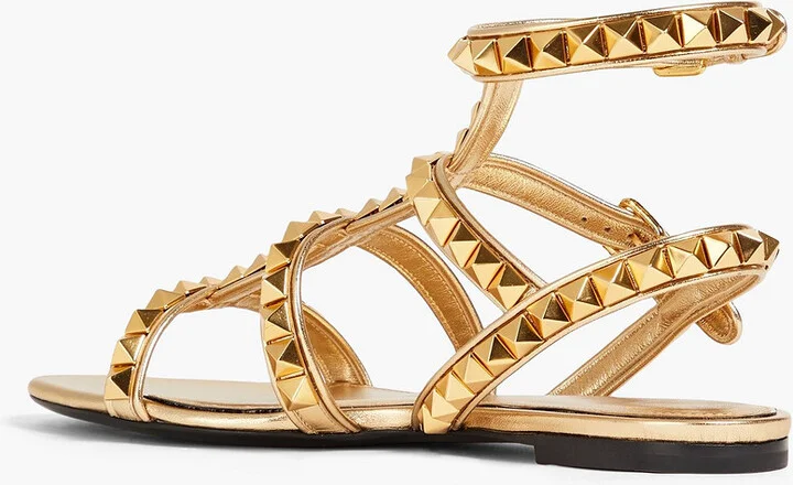 Rockstud No Limit metallic leather sandals - Image 3