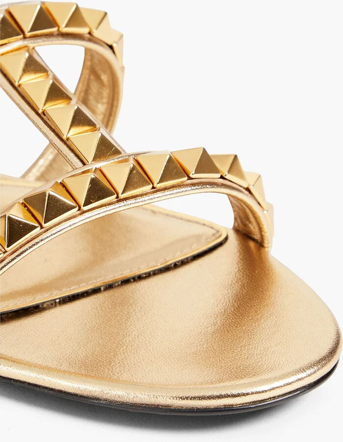 Rockstud No Limit metallic leather sandals - Image 4