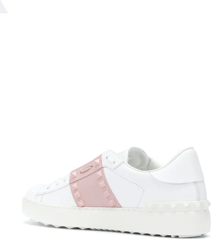 Rockstud open leather sneakers - Image 3