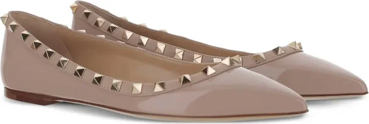 Rockstud patent leather ballerina shoes - Image 2