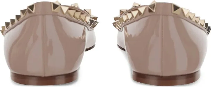 Rockstud patent leather ballerina shoes - Image 3