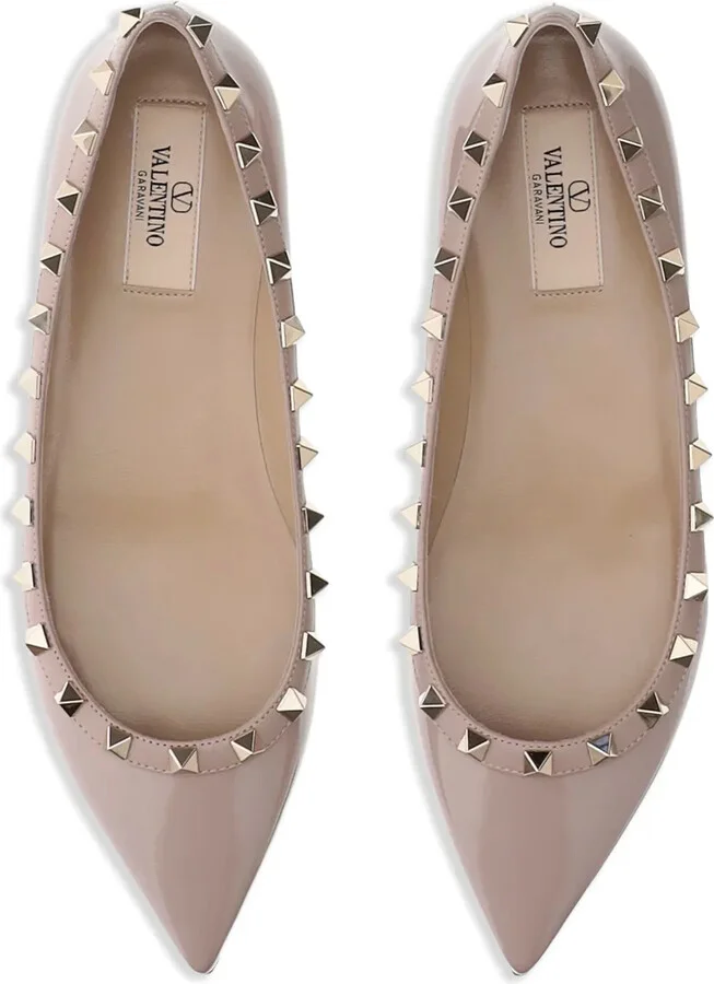 Rockstud patent leather ballerina shoes - Image 4