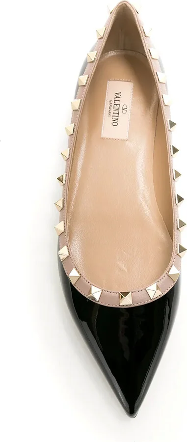 Rockstud patent leather ballerina shoes - Image 4