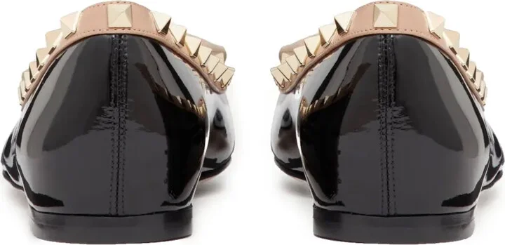 Rockstud patent-leather ballerina shoes - Image 3