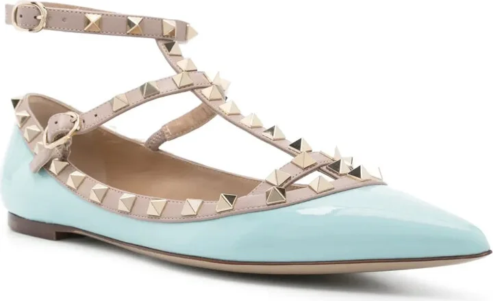 Rockstud patent-leather ballet flats - Image 2
