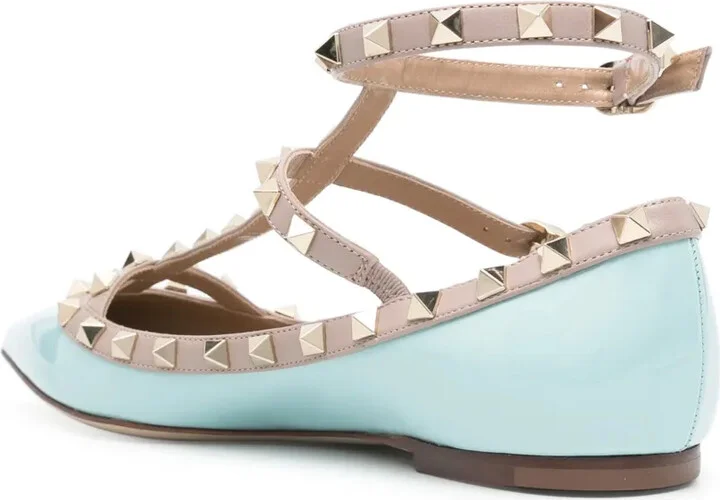 Rockstud patent-leather ballet flats - Image 3