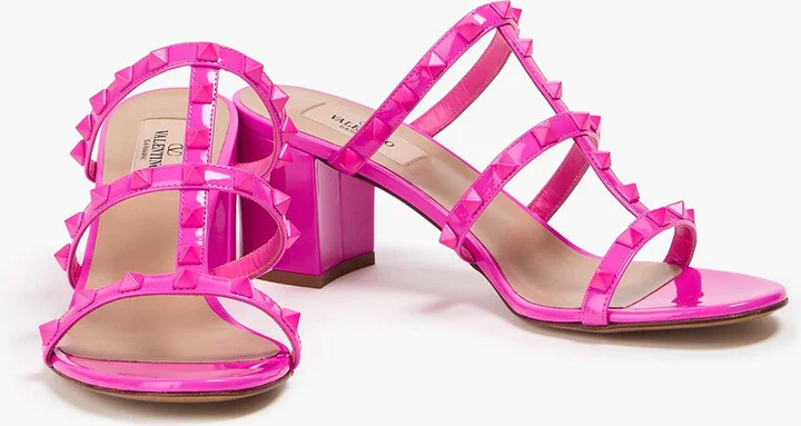 Rockstud patent-leather mules - Image 2