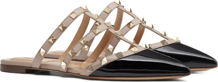 Rockstud patent leather mules - Image 2