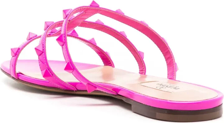Rockstud patent-leather sandals - Image 3