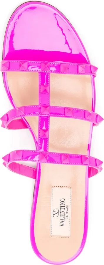 Rockstud patent-leather sandals - Image 4