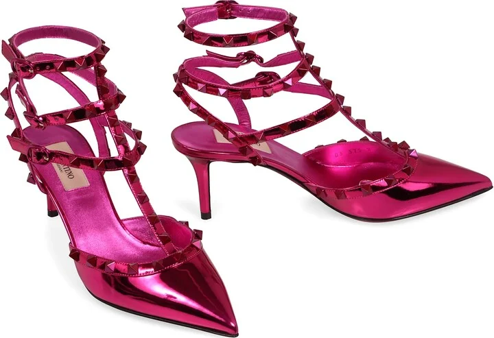 Rockstud Patent Leather Slingback