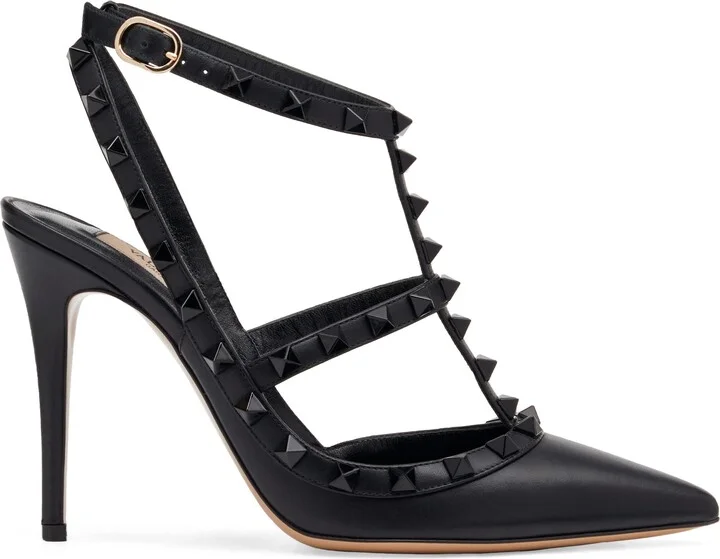 Rockstud Patent T-Strap Pointed Toe Pump - Image 3