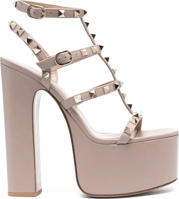Rockstud platform sandals