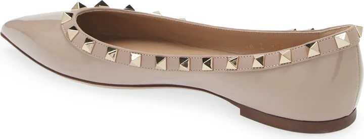 Rockstud Pointed Toe Ballerina Flat - Image 2