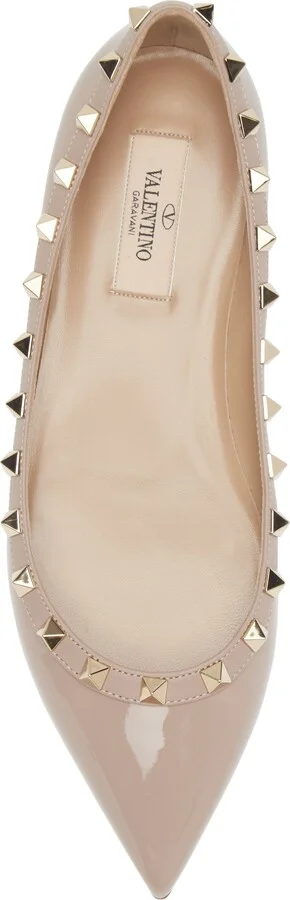 Rockstud Pointed Toe Ballerina Flat - Image 5