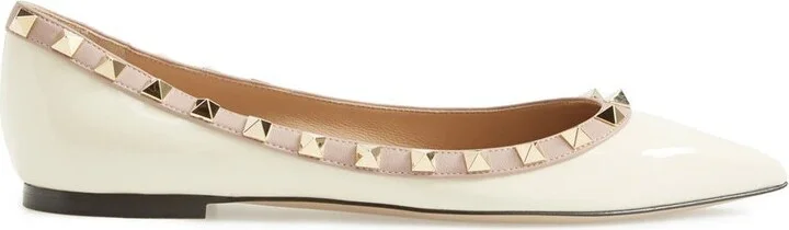 Rockstud Pointed Toe Ballerina Flat - Image 9