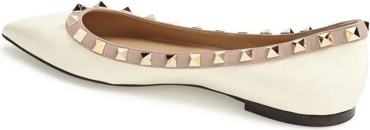 Rockstud Pointed Toe Ballerina Flat - Image 10