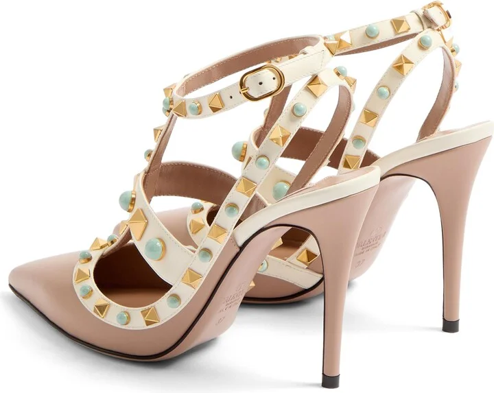 Rockstud Pointed Toe Caged Pump - Image 3