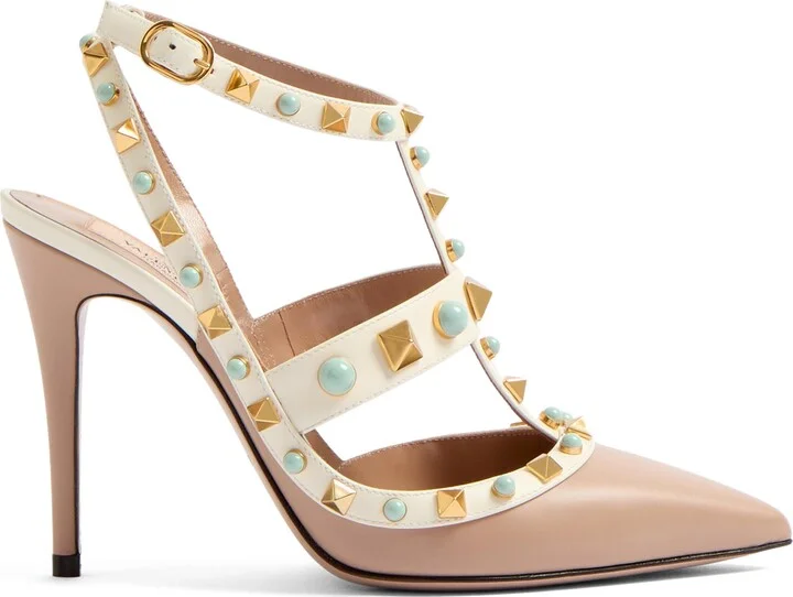 Rockstud Pointed Toe Caged Pump - Image 4