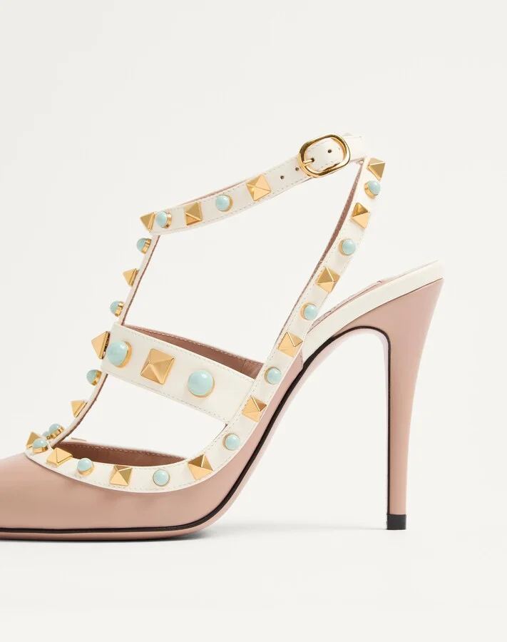Rockstud Pointed Toe Caged Pump - Image 7