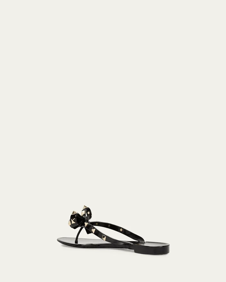 Rockstud PVC Flat Thong Sandals - Image 10