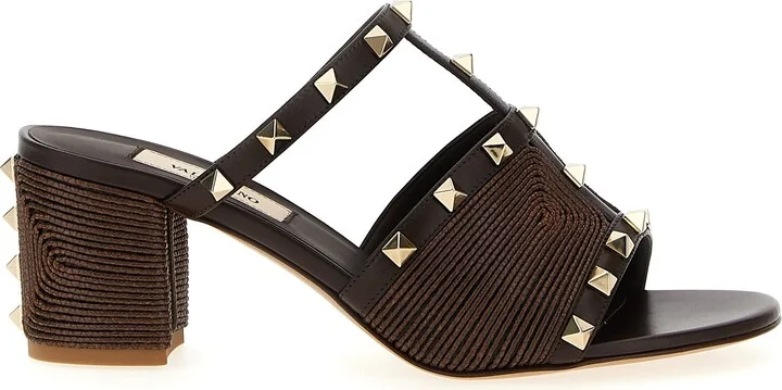 Rockstud Sandals Brown