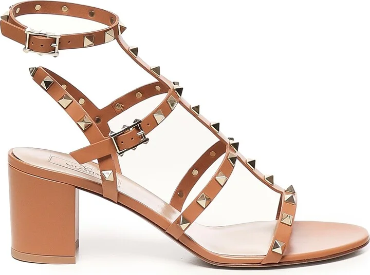 Rockstud Sandals In Calfskin