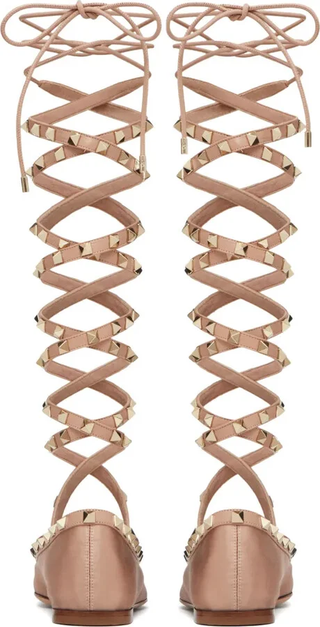 Rockstud satin ballerina shoes - Image 3