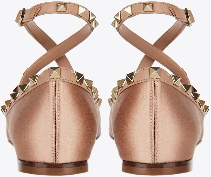 Rockstud Satin Ballet Flats - Image 2