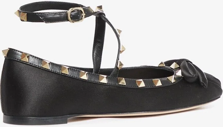 Rockstud Satin Ballet Flats - Image 2