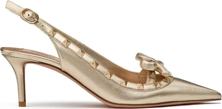 Rockstud slingback pumps