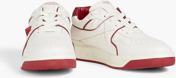 Rockstud smooth and pebbled-leather sneakers - Image 2