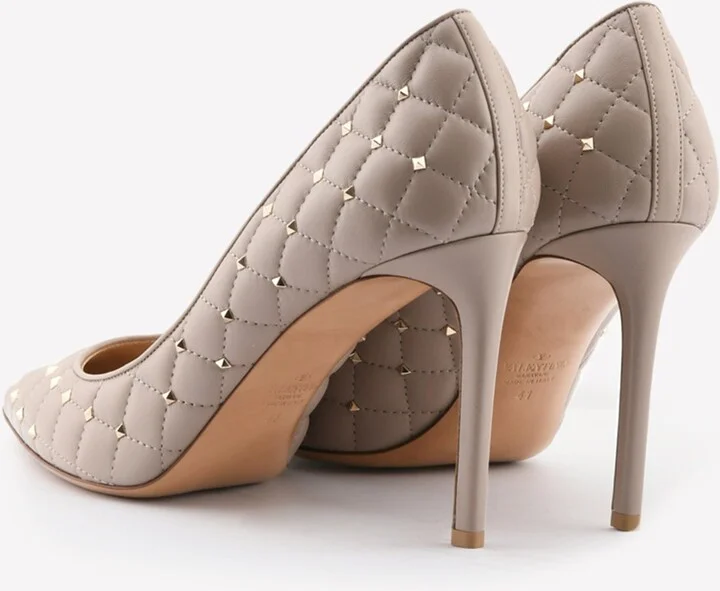 Rockstud Spike 100 Quilted Pumps - Image 2